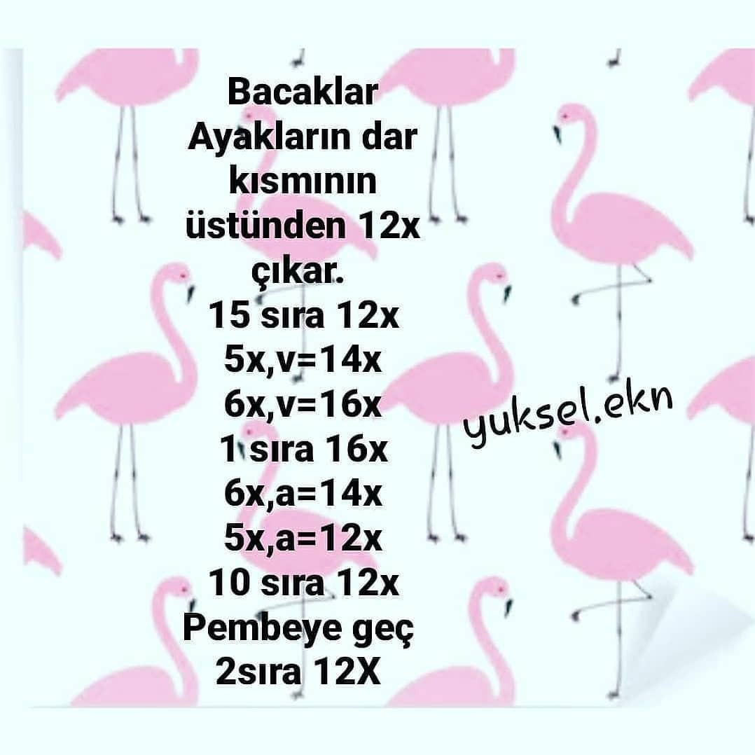 Flamingoya ait tığ işi şemamız