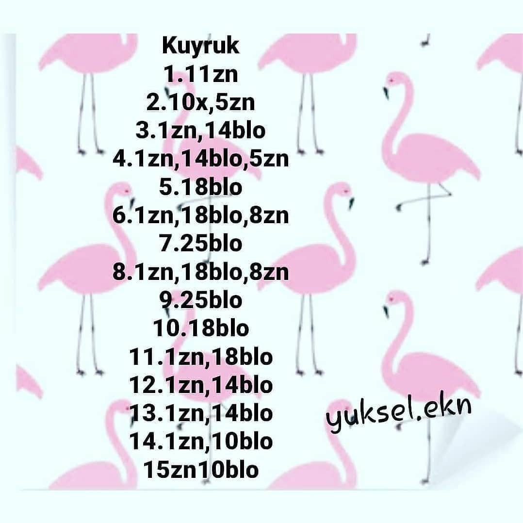 Flamingoya ait tığ işi şemamız