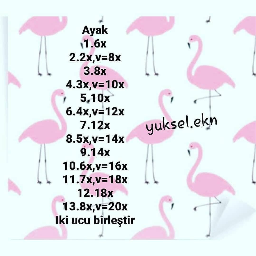 Flamingoya ait tığ işi şemamız