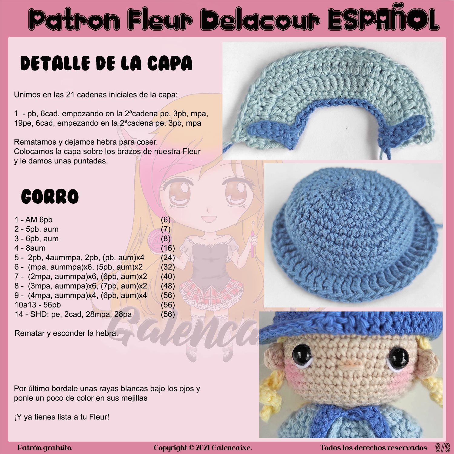 Fleur Delacour: Patrón de Amigurumi Gratis