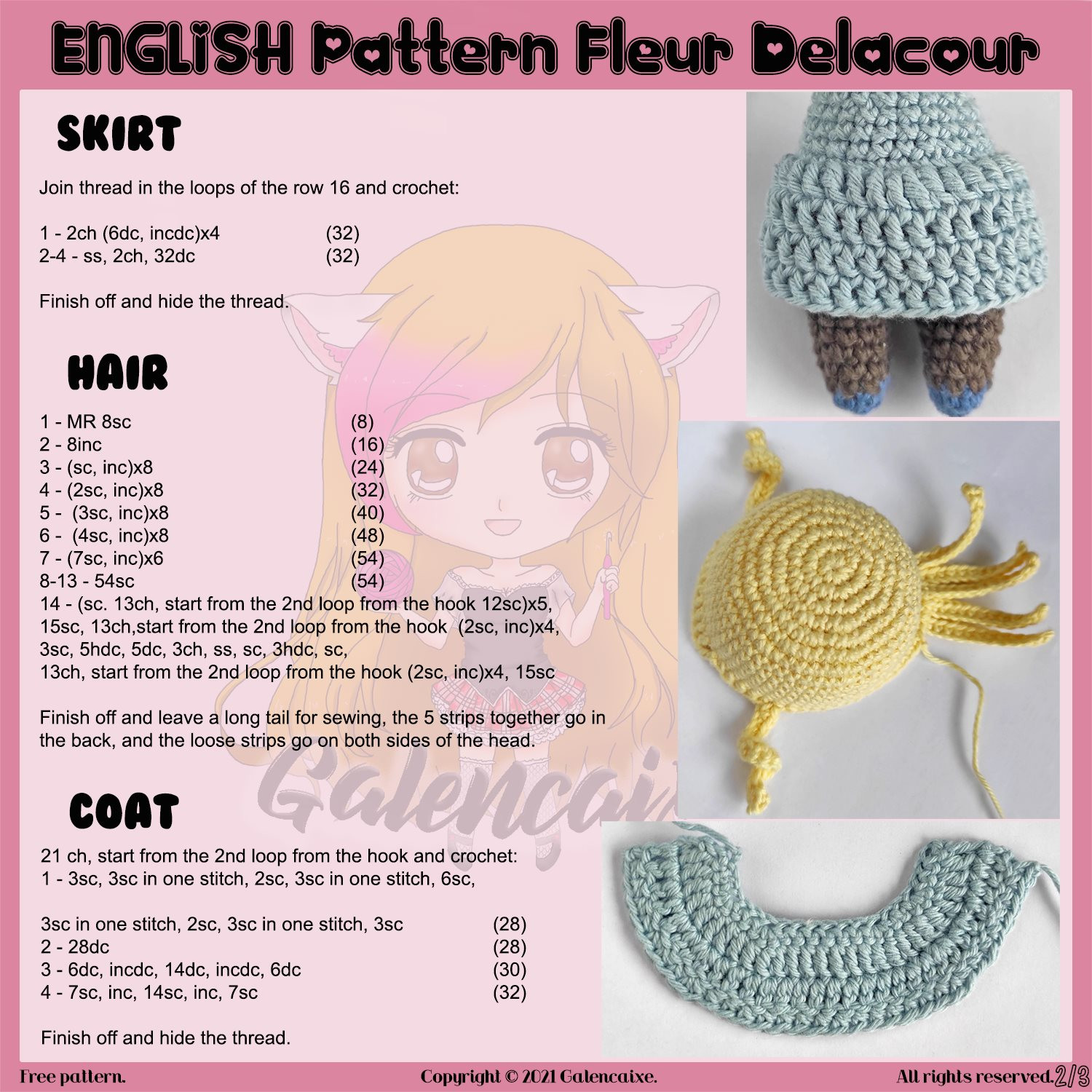 Fleur Delacour: Patrón de Amigurumi Gratis