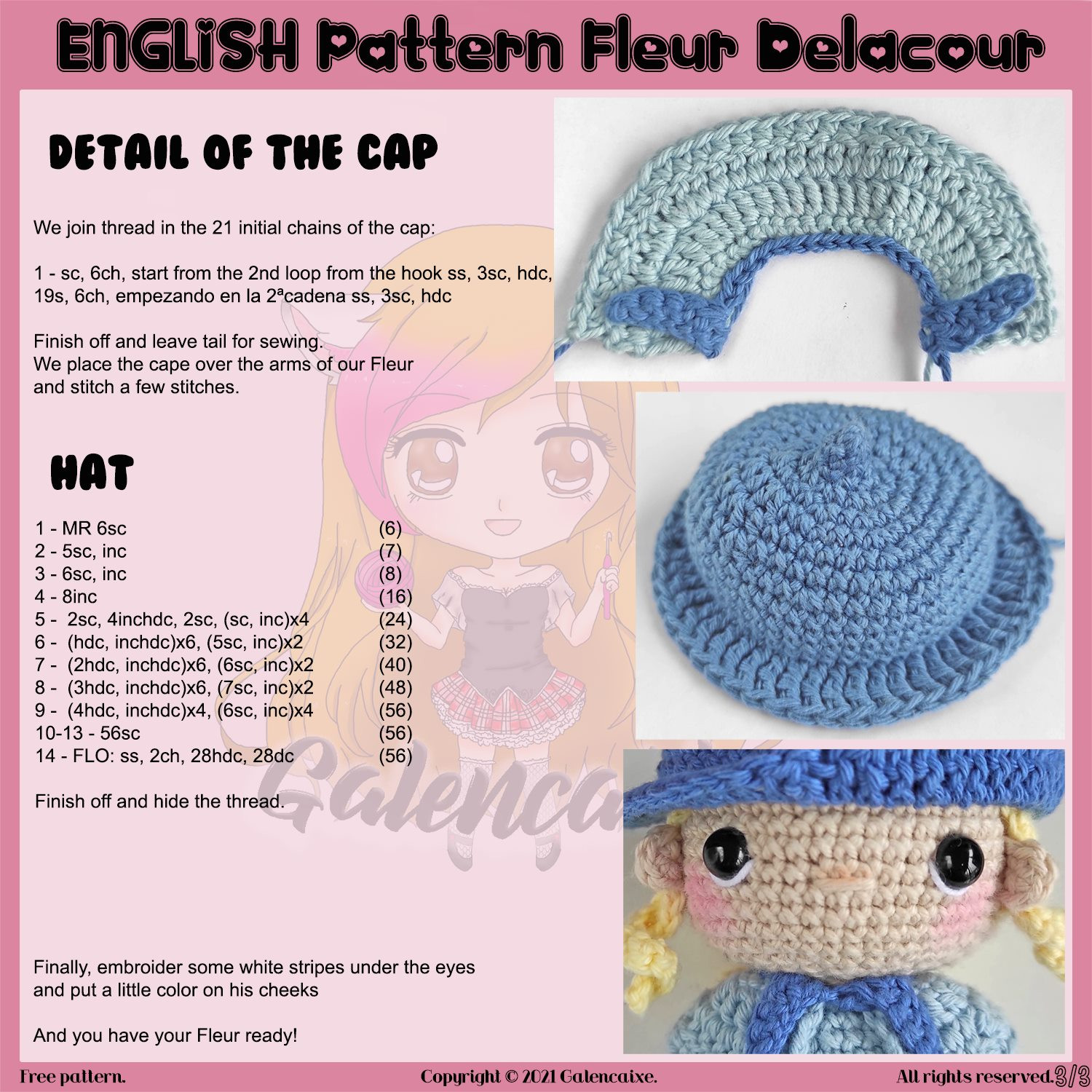 Fleur Delacour: Patrón de Amigurumi Gratis