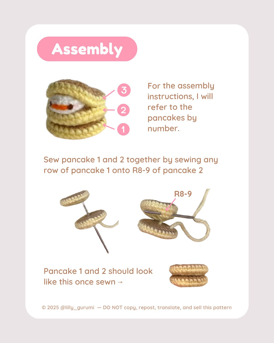 Free Crochet Pancake Amigurumi Pattern