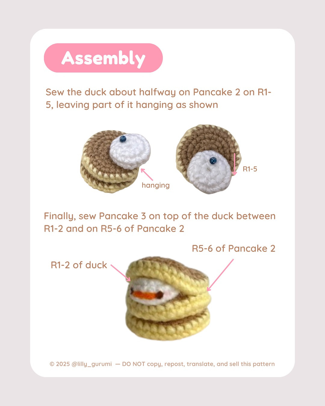 Free Crochet Pancake Amigurumi Pattern