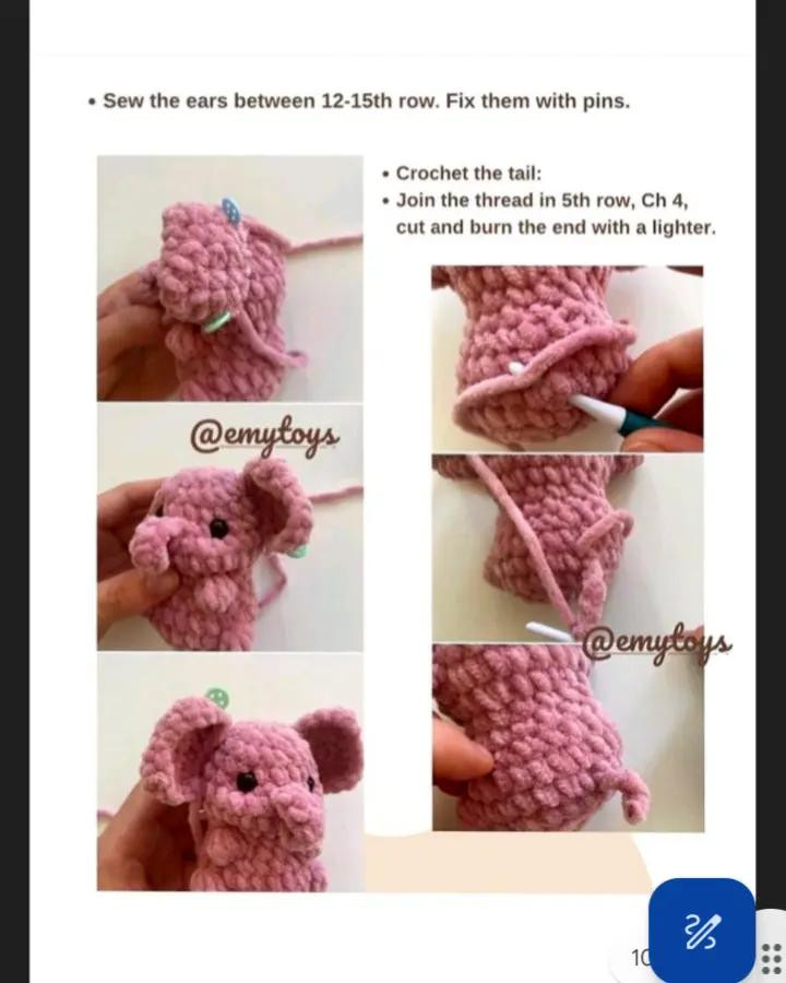 Free Crochet Pattern: Adorable Elephant Amigurumi