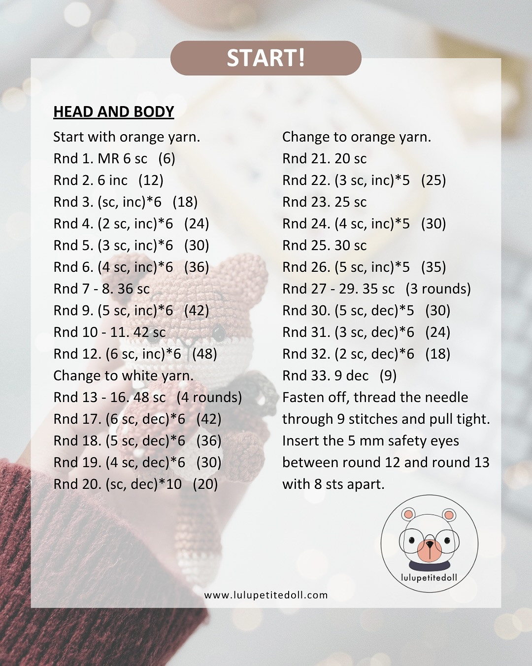 Free Crochet Pattern: Adorable Little Fox