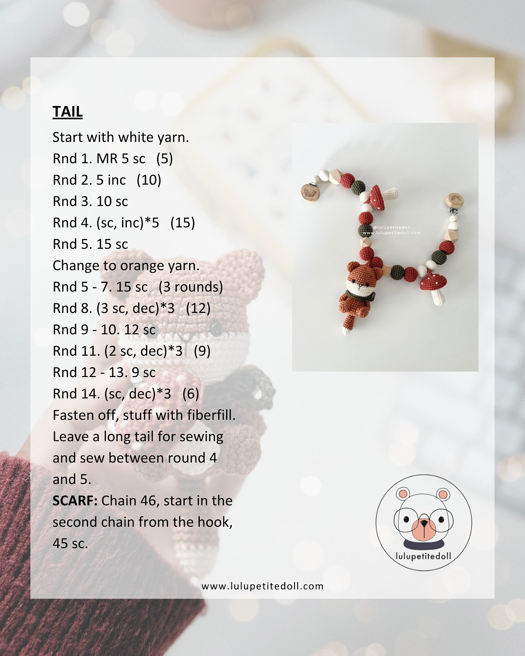 Free Crochet Pattern: Adorable Little Fox