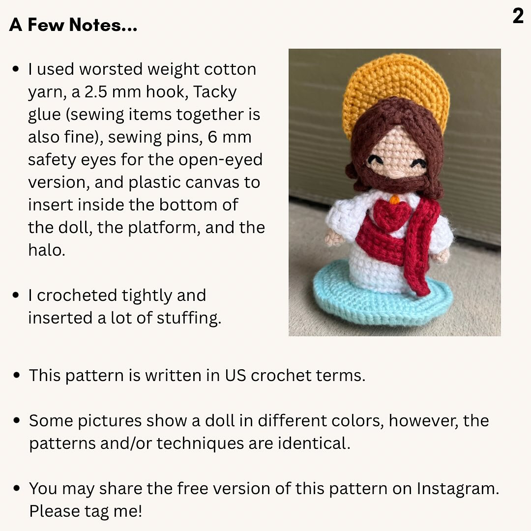 Free Crochet Pattern: Adorable Little Jesus Amigurumi
