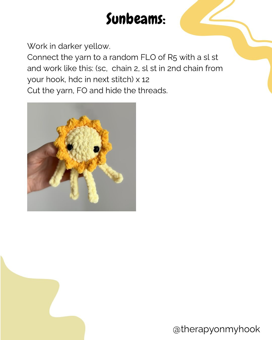 Free Crochet Pattern: Floppy Sun Amigurumi