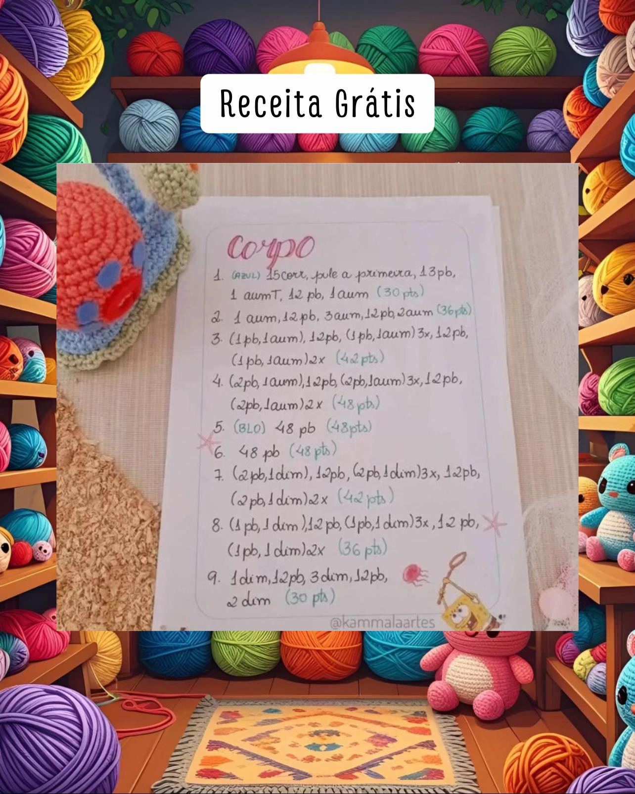 GARY - Receita gratuita de amigurumi caracol