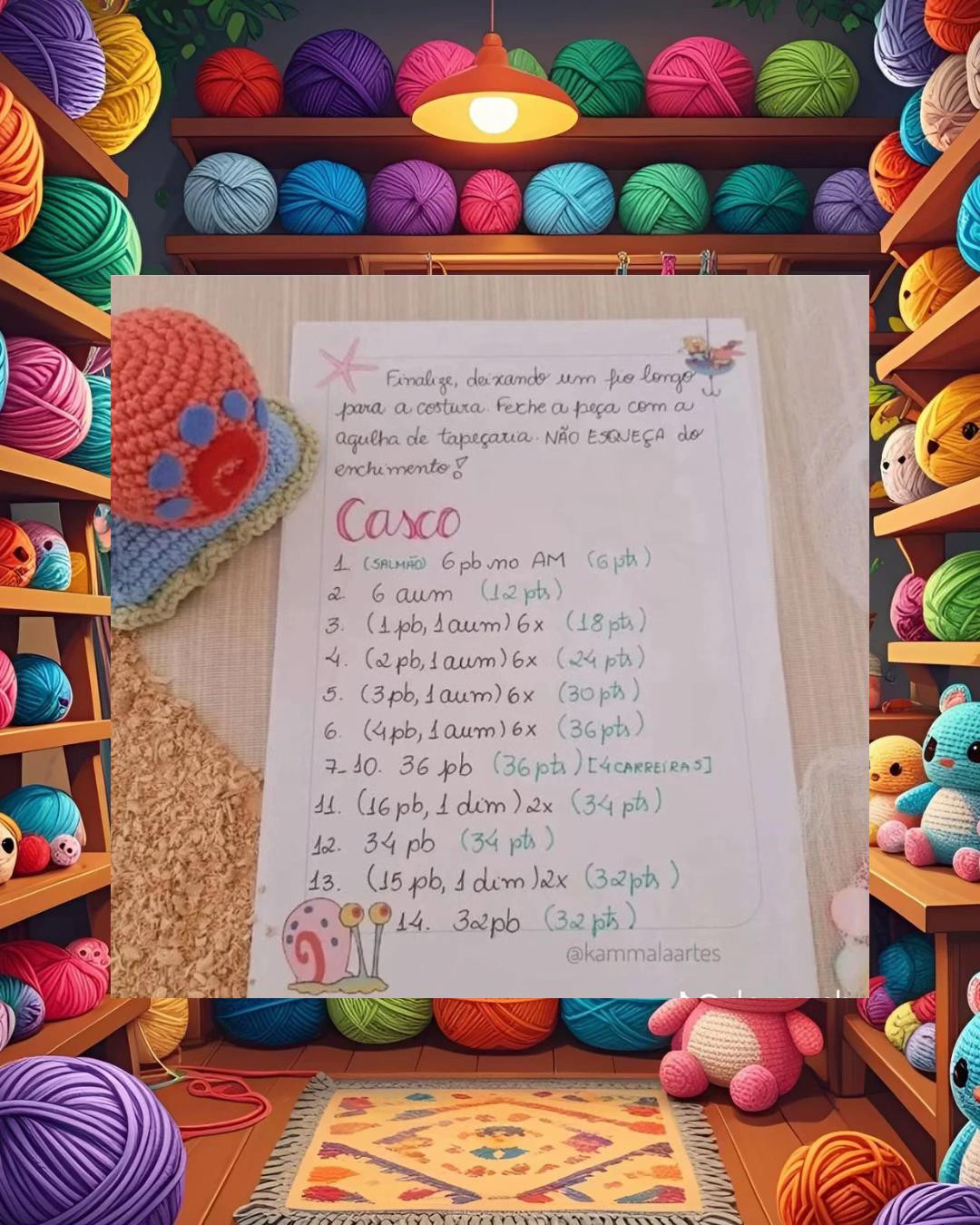 GARY - Receita gratuita de amigurumi caracol