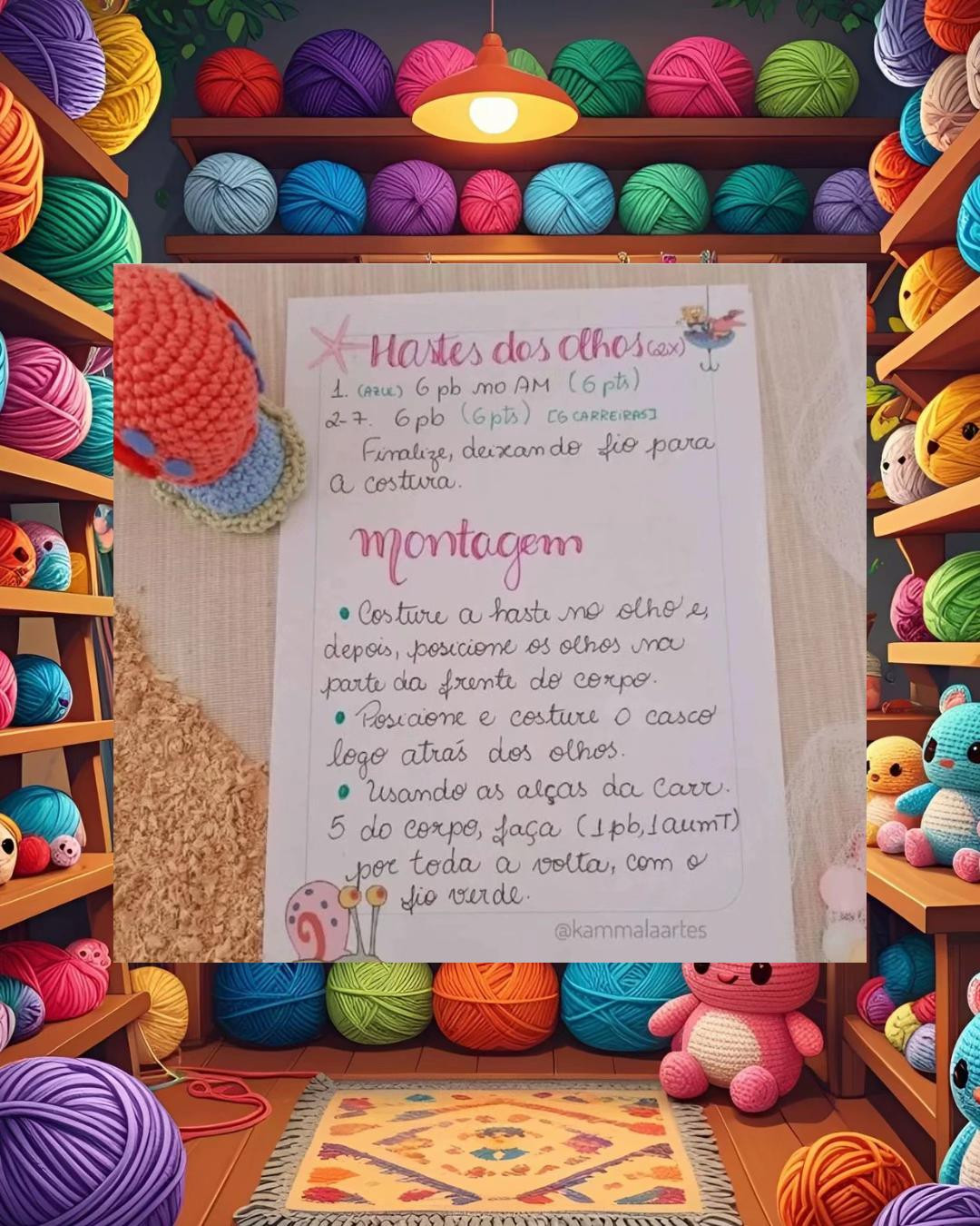 GARY - Receita gratuita de amigurumi caracol