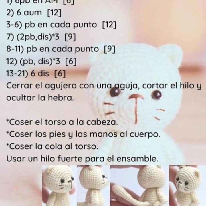 Gatito amigurumi: ¡patrón listo!
