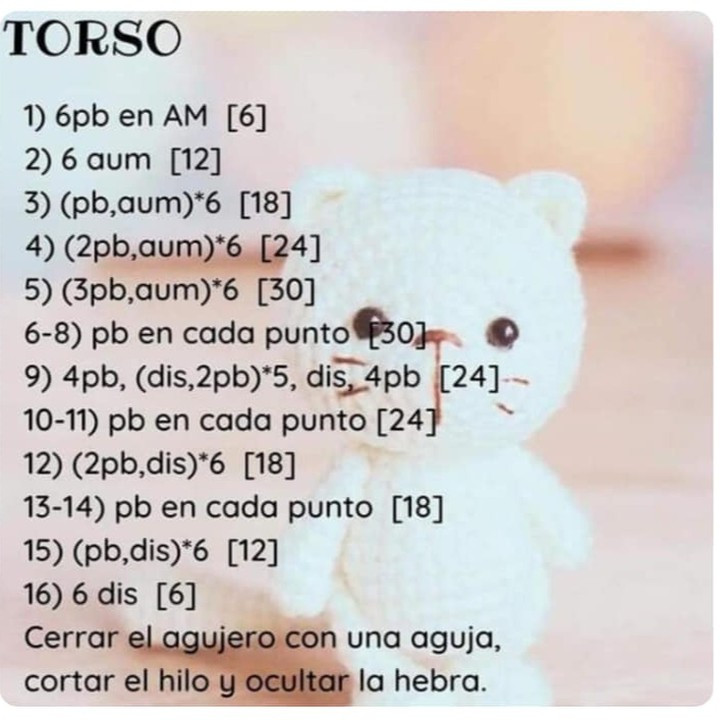 Gatito amigurumi: ¡patrón listo!