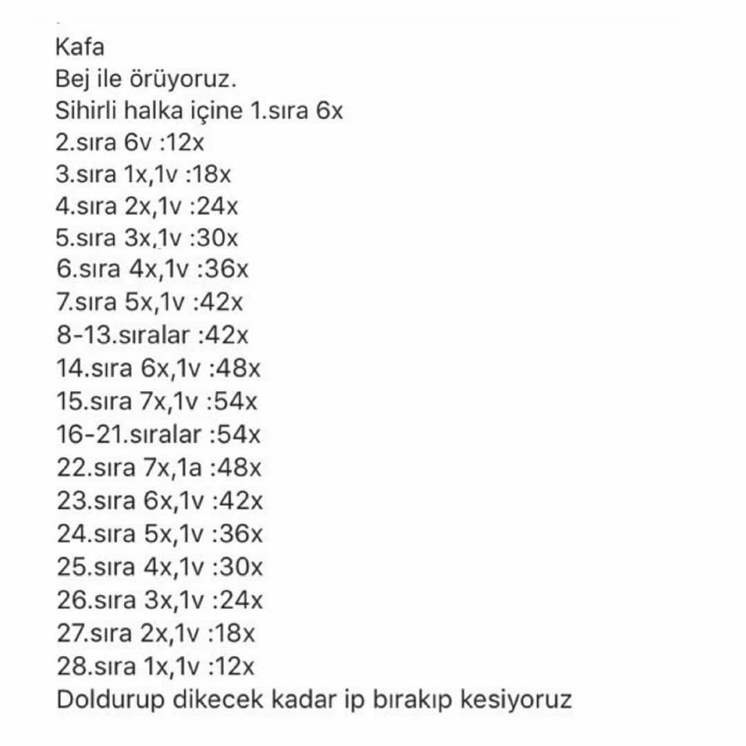 Geçiği Tığ İşi Şeması