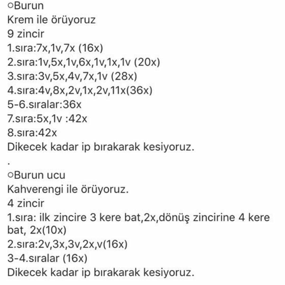 Geçiği Tığ İşi Şeması