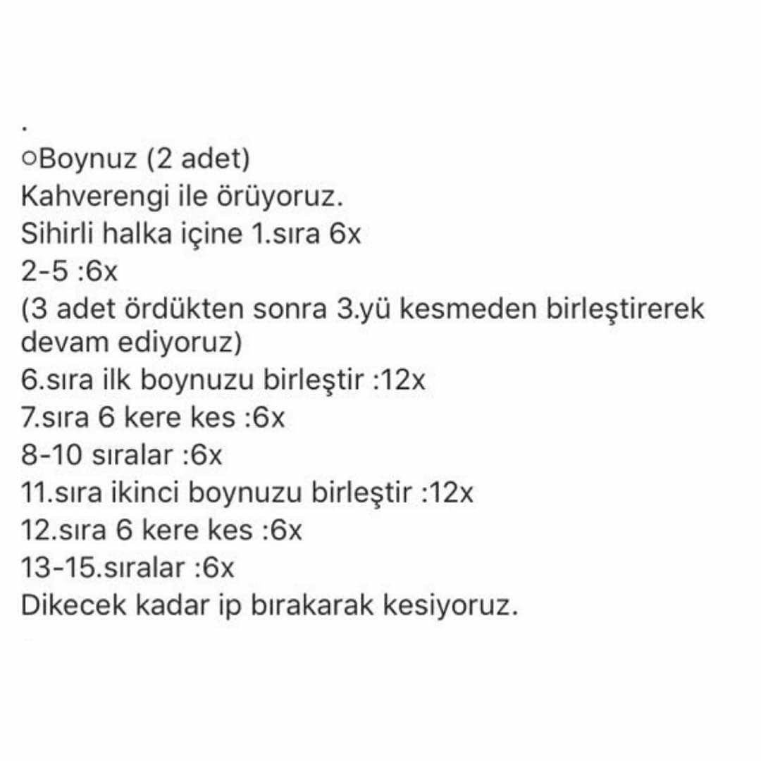 Geçiği Tığ İşi Şeması