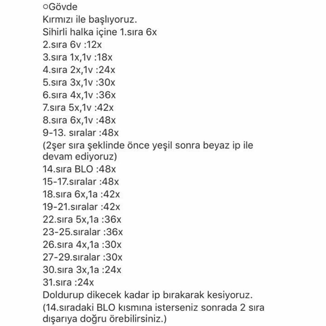 Geçiği Tığ İşi Şeması