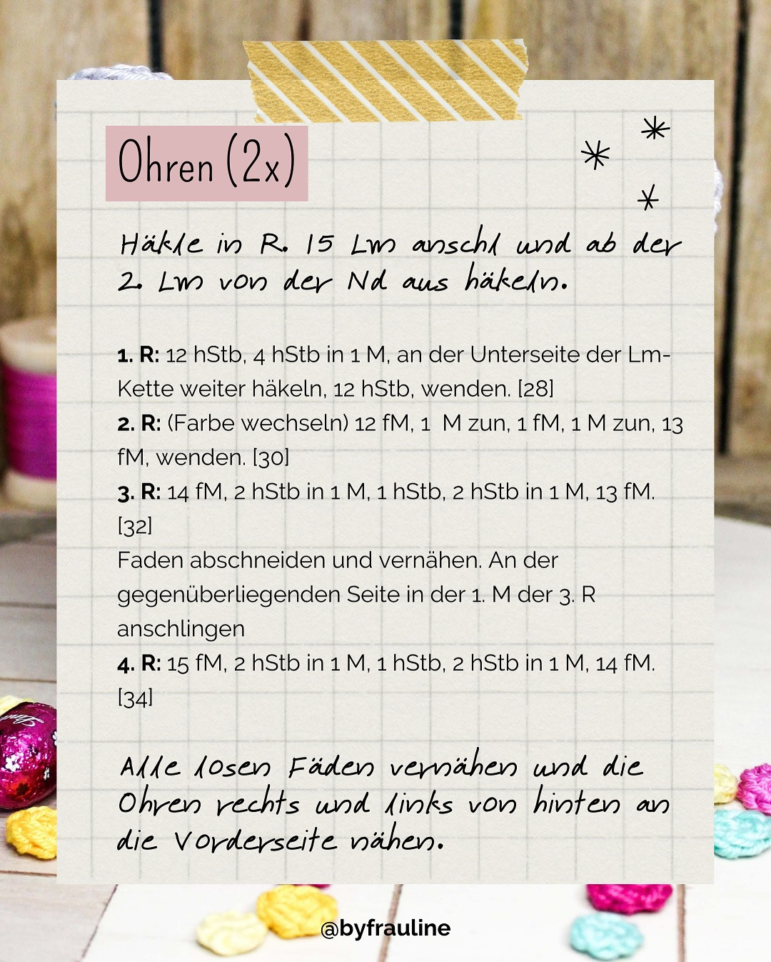 Germans: Osterhasenkorb Häkelanleitung: Kostenloses Muster