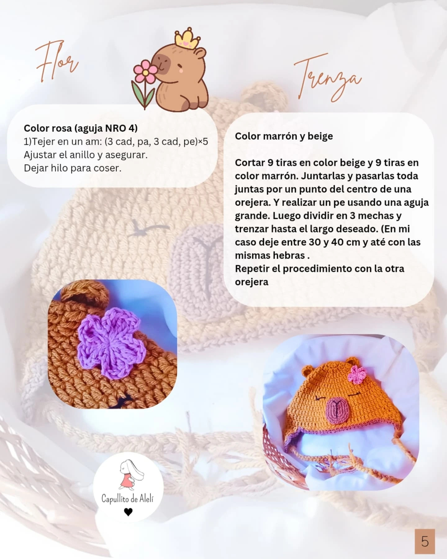 Gorro Capibara: Patrón de Crochet Gratis