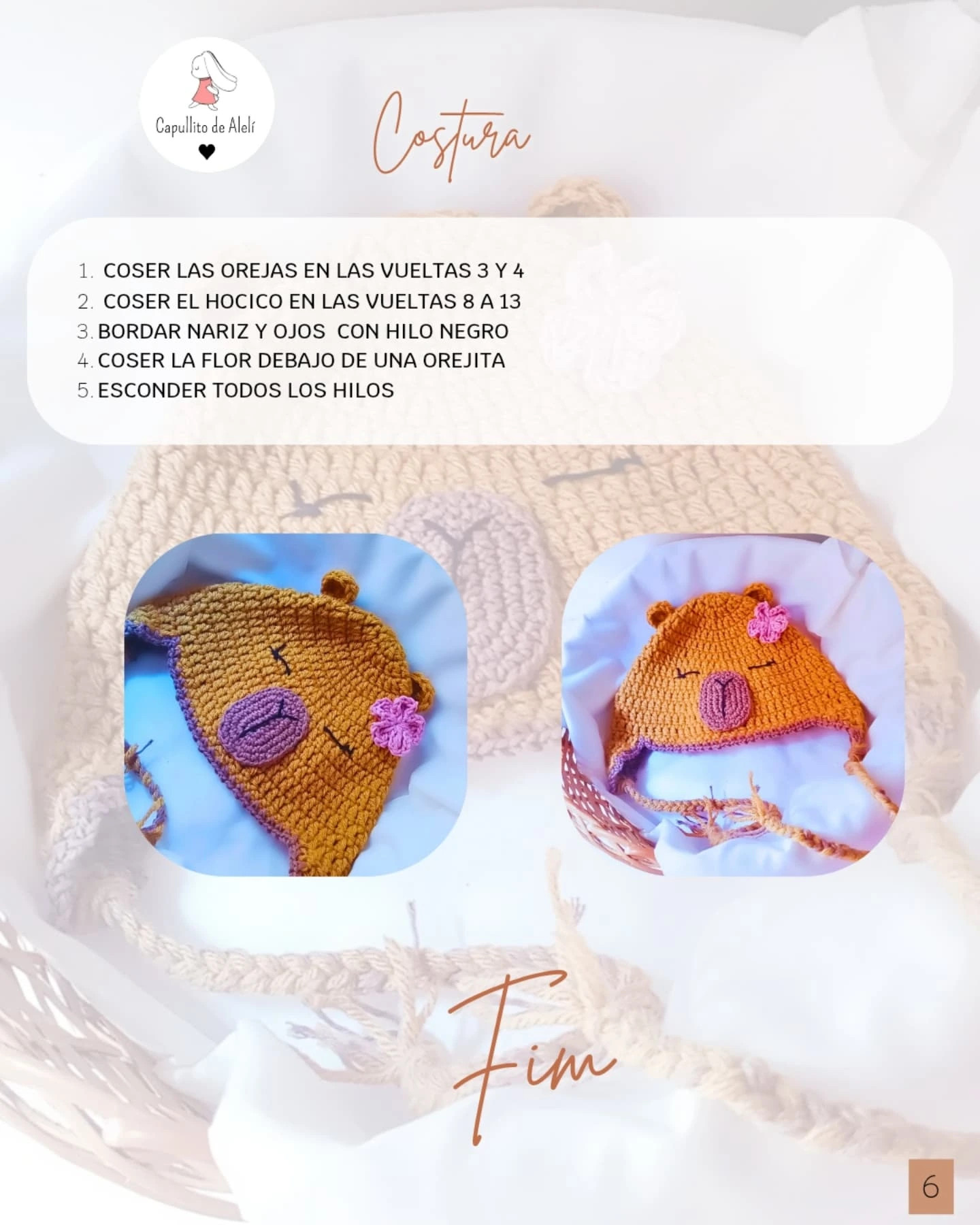 Gorro Capibara: Patrón de Crochet Gratis