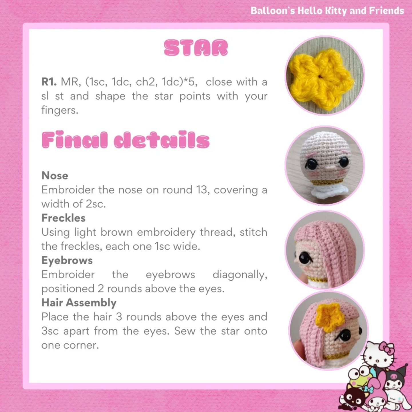 Gráfico Amigurumi: Lala Balloon Hello Kitty