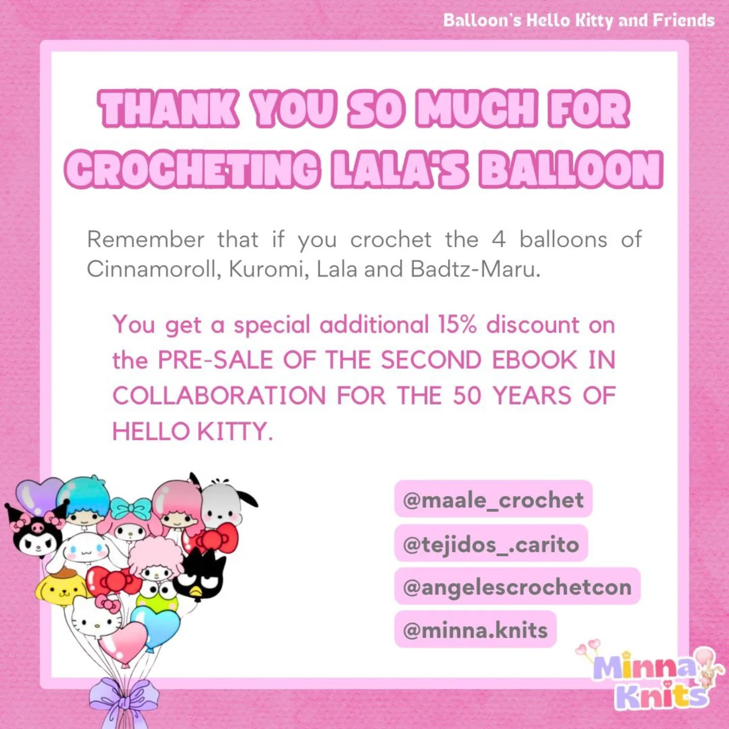 Gráfico Amigurumi: Lala Balloon Hello Kitty