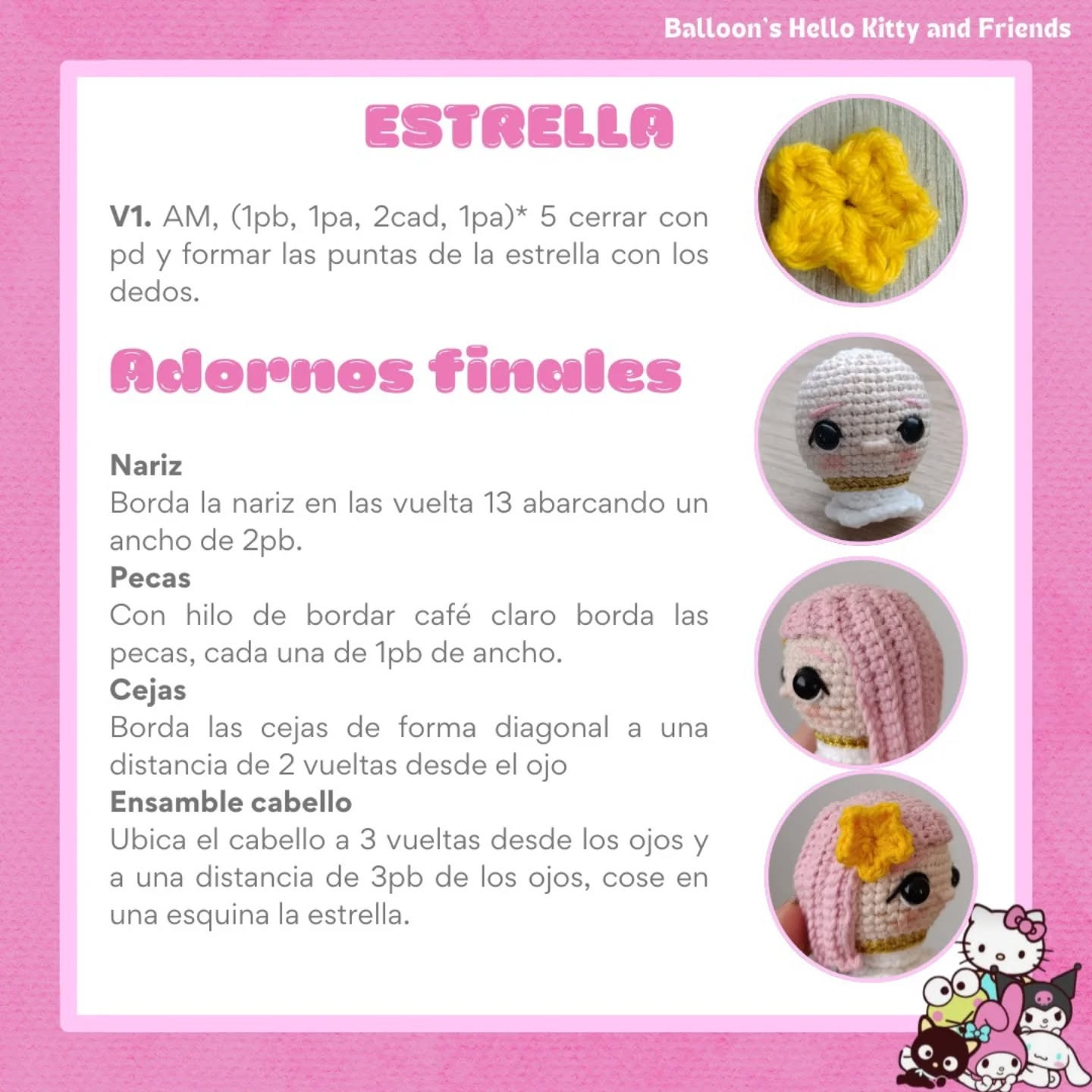 Gráfico Amigurumi: Lala Balloon Hello Kitty