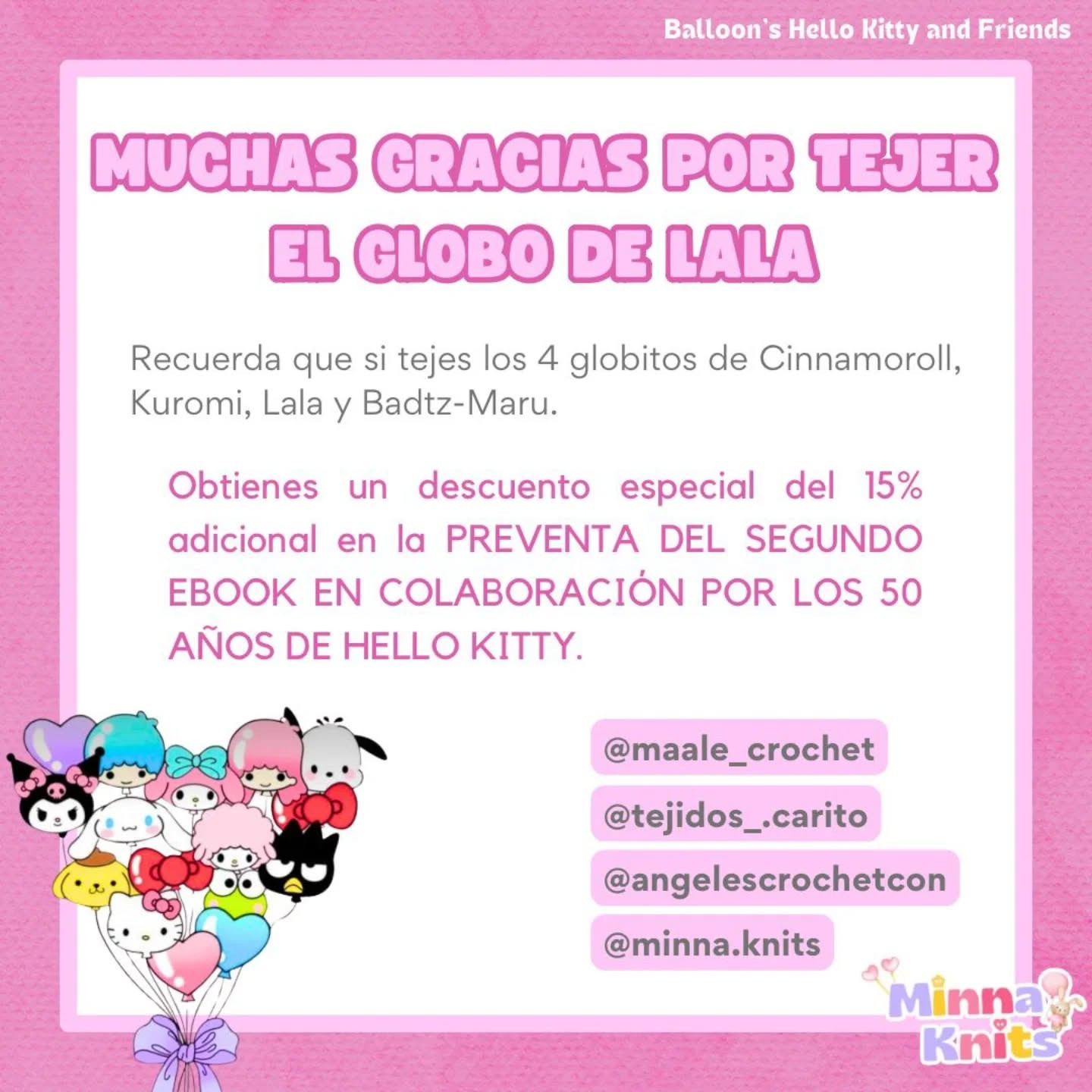 Gráfico Amigurumi: Lala Balloon Hello Kitty