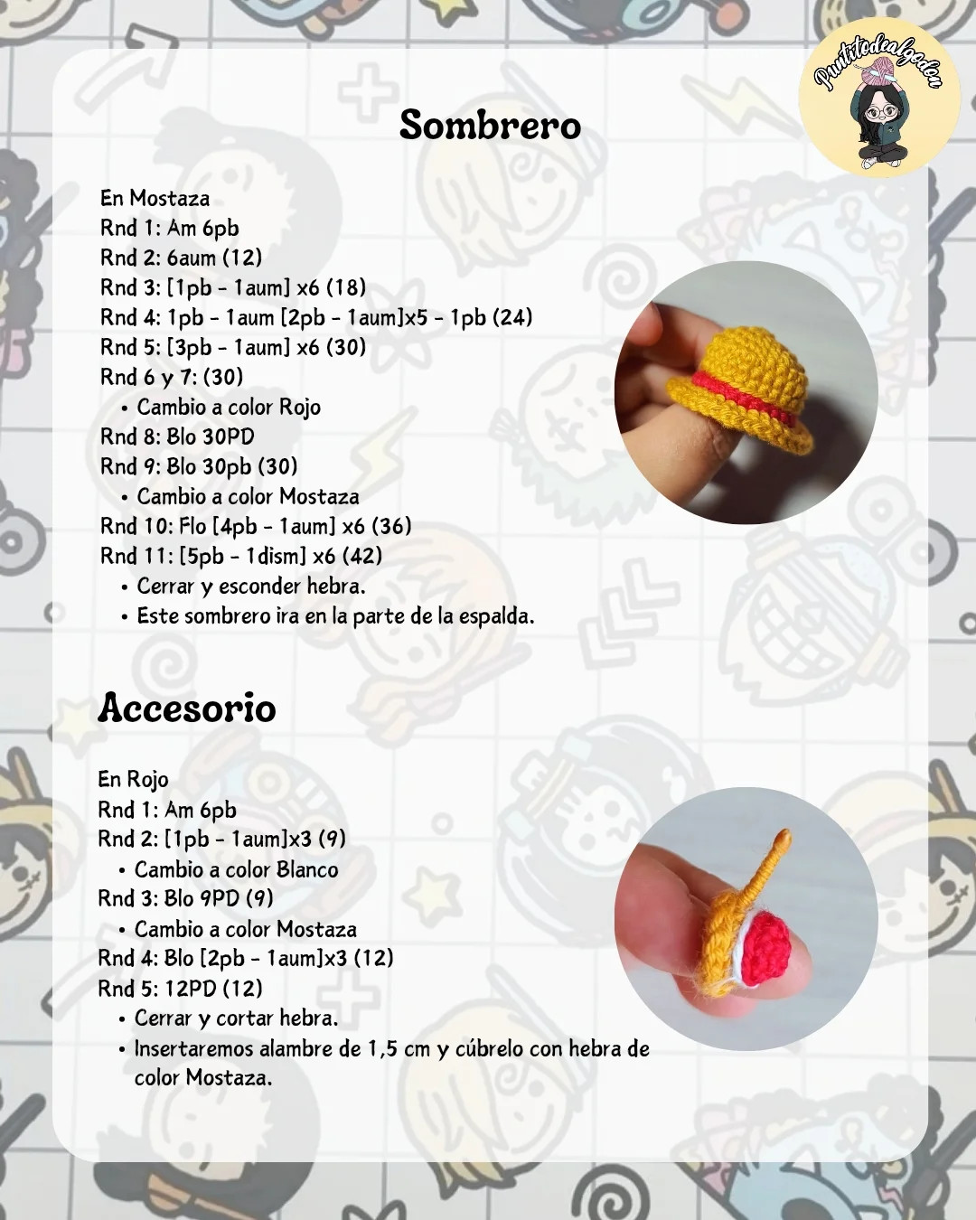 Gráfico Amigurumi Luffy Egghead