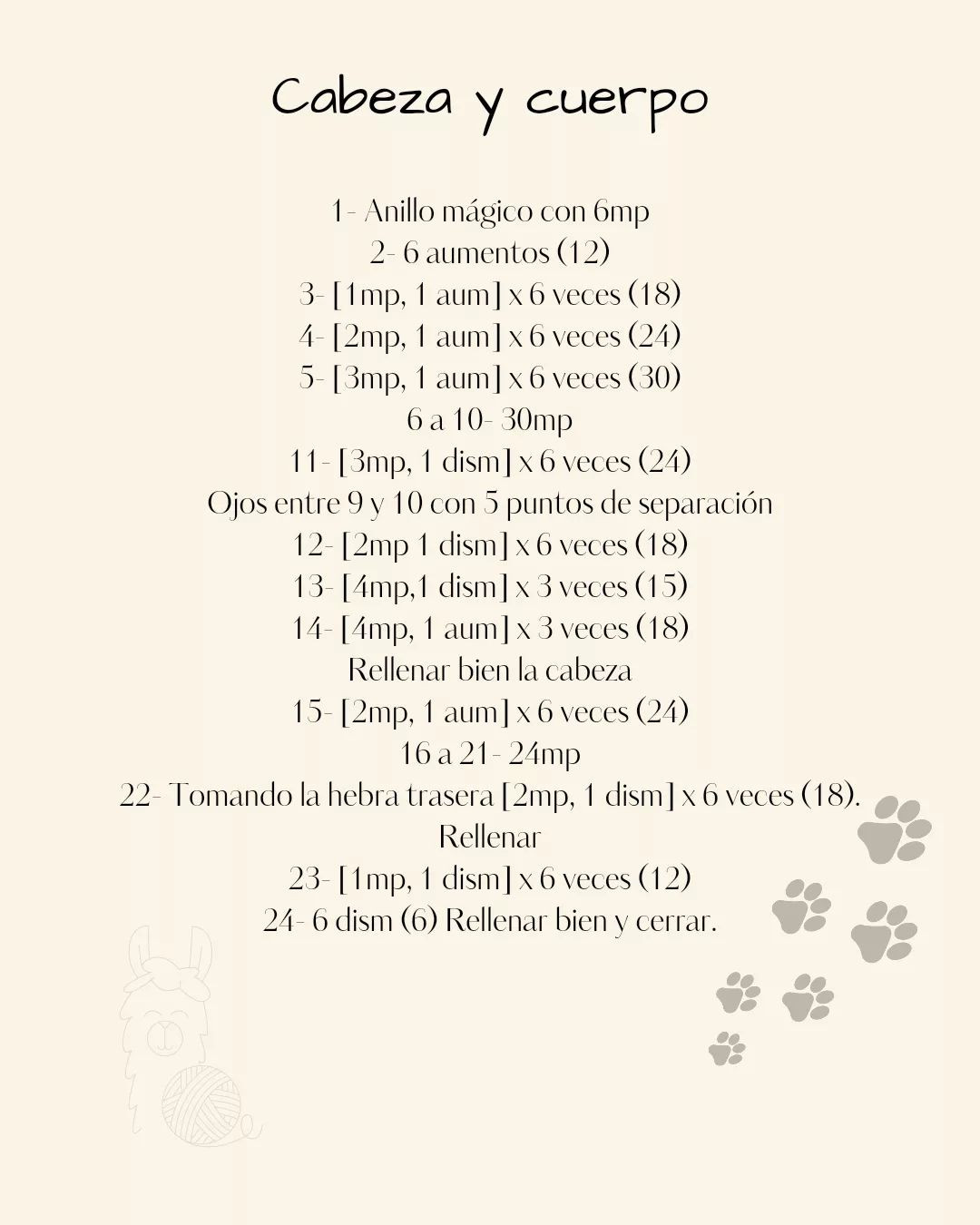 Gráfico amigurumi: Perro tierno a crochet