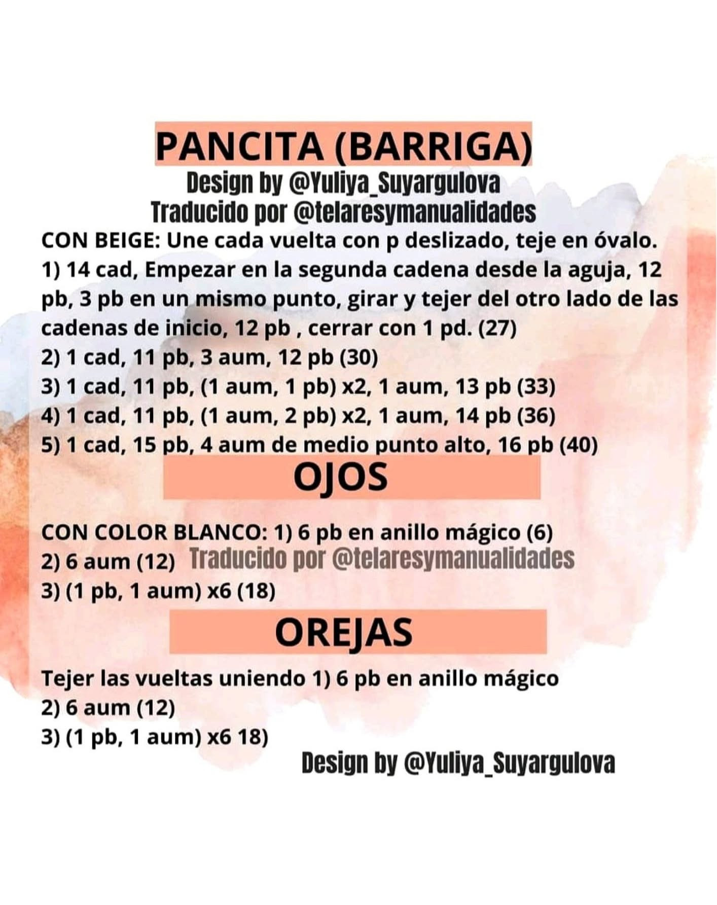 Gráfico de Amigurumi Arenita (Sandy): Patrón de Crochet