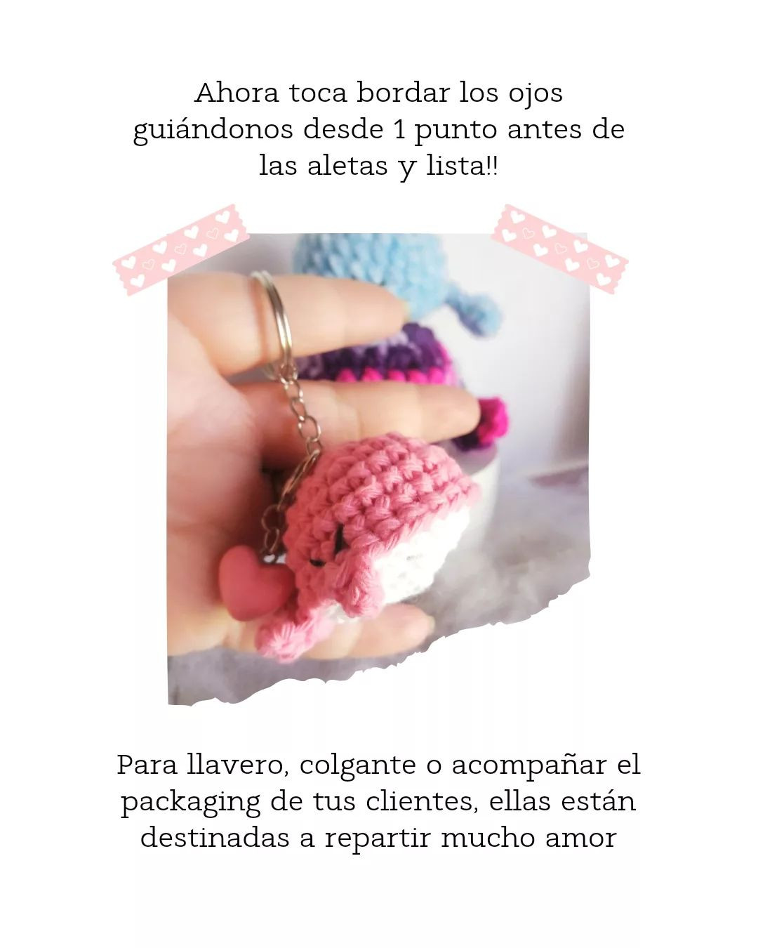 Gráfico de amigurumi: Ballena tierna en miniatura