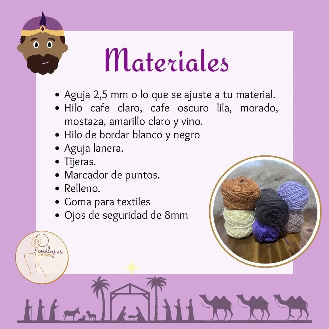Gráfico de Amigurumi: Baltasar, el Rey Mago