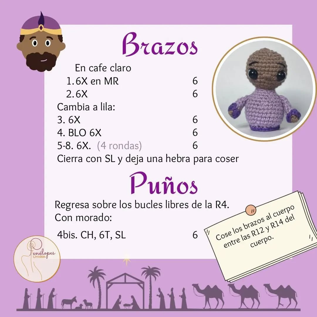 Gráfico de Amigurumi: Baltasar, el Rey Mago