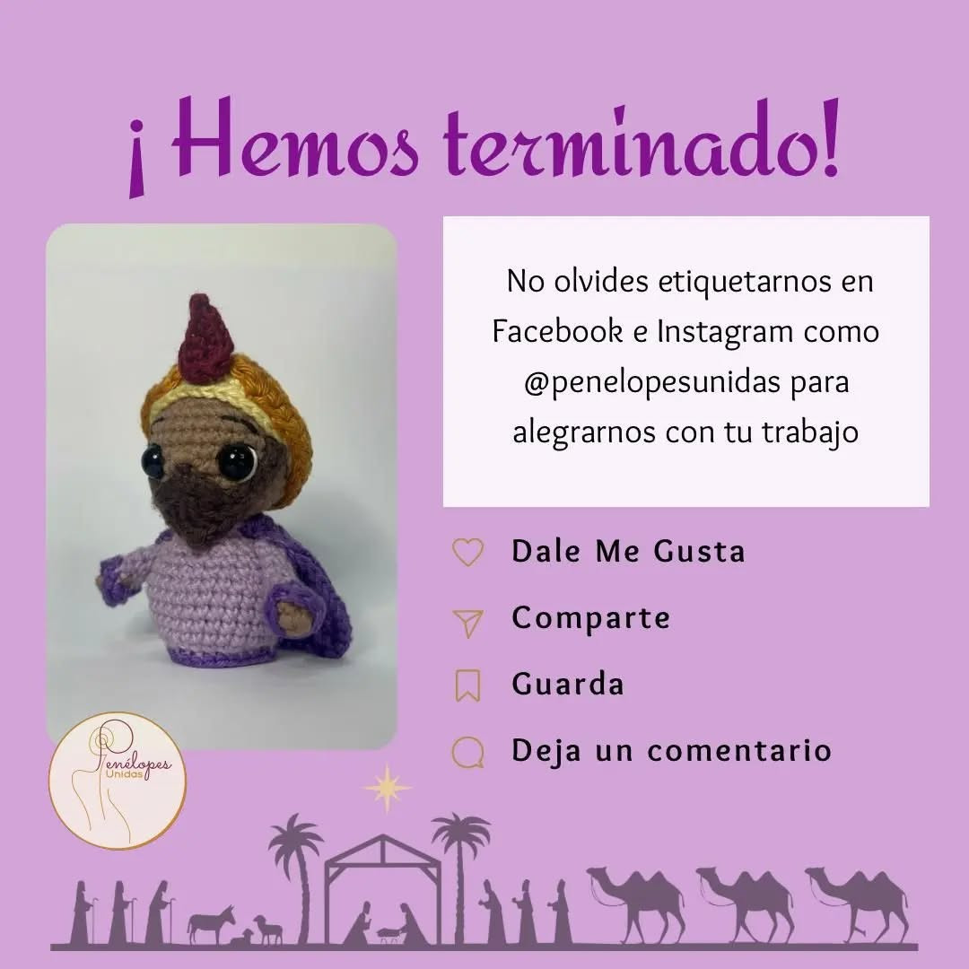 Gráfico de Amigurumi: Baltasar, el Rey Mago