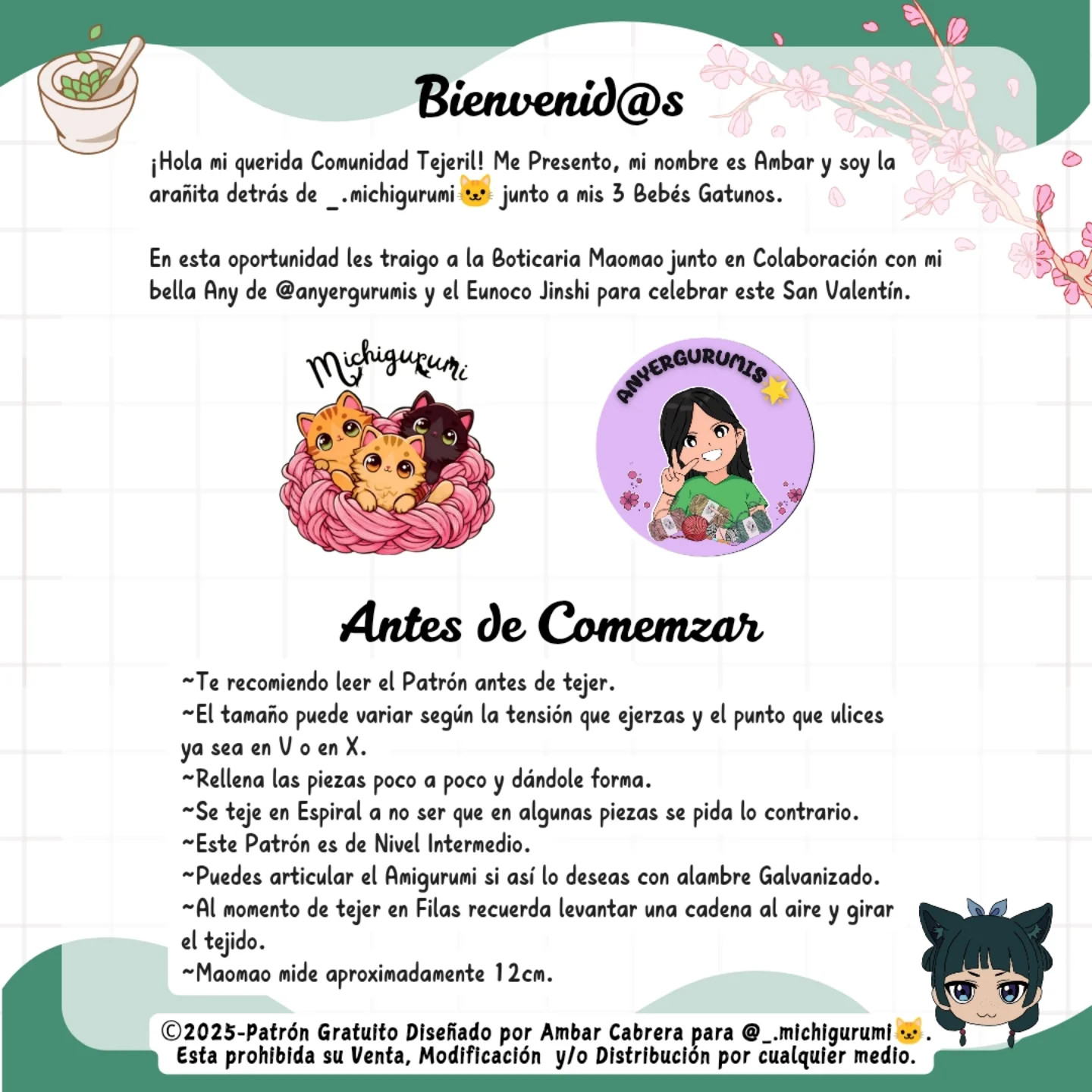 Gráfico de Amigurumi Boticaria: Guía de Crochet Gratis