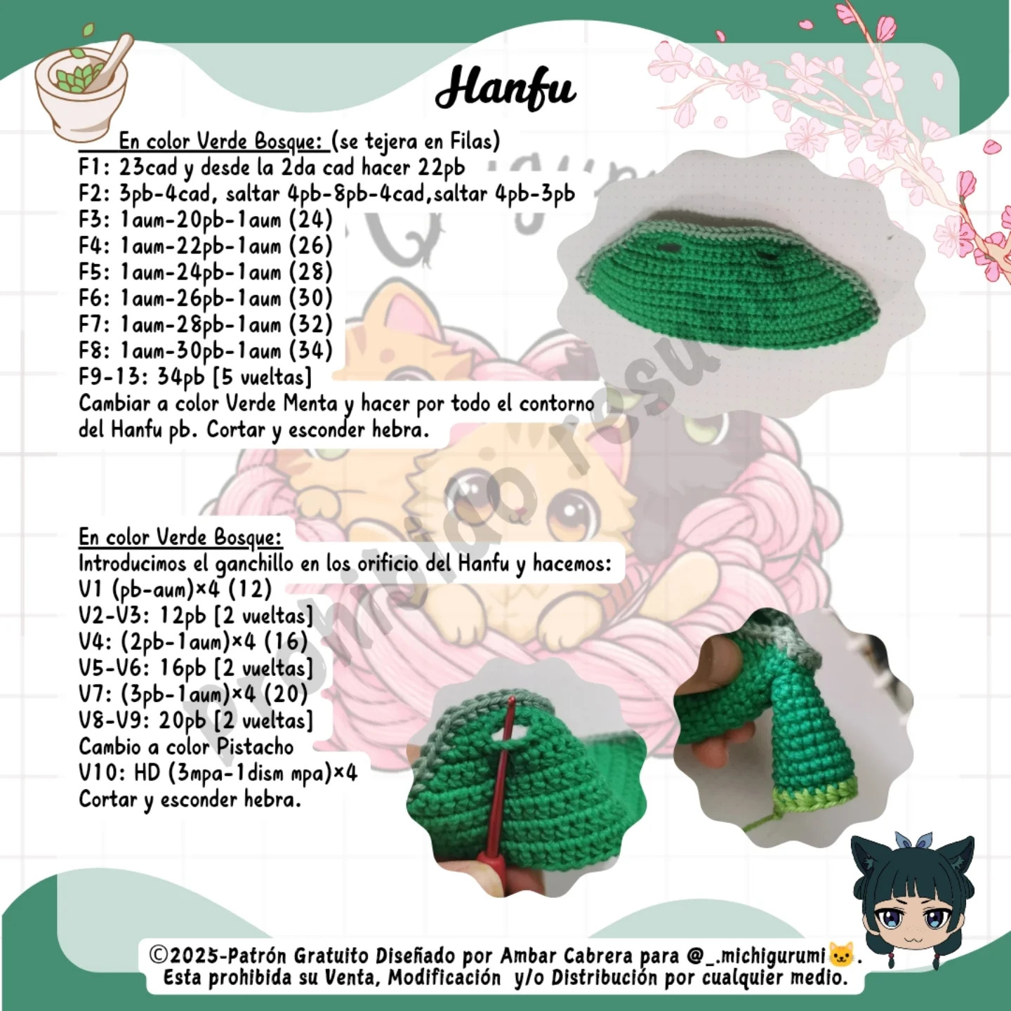 Gráfico de Amigurumi Boticaria: Guía de Crochet Gratis