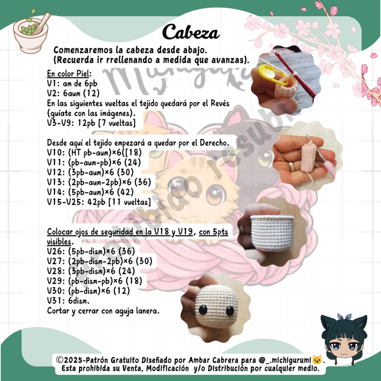 Gráfico de Amigurumi Boticaria: Guía de Crochet Gratis