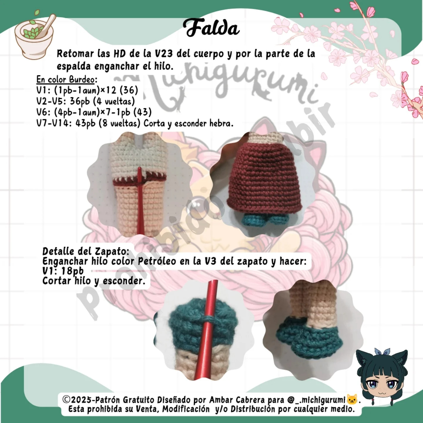Gráfico de Amigurumi Boticaria: Guía de Crochet Gratis