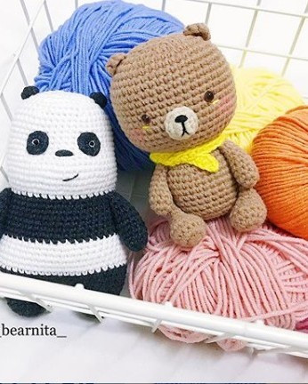 Gráfico de amigurumi de oso tejido a crochet