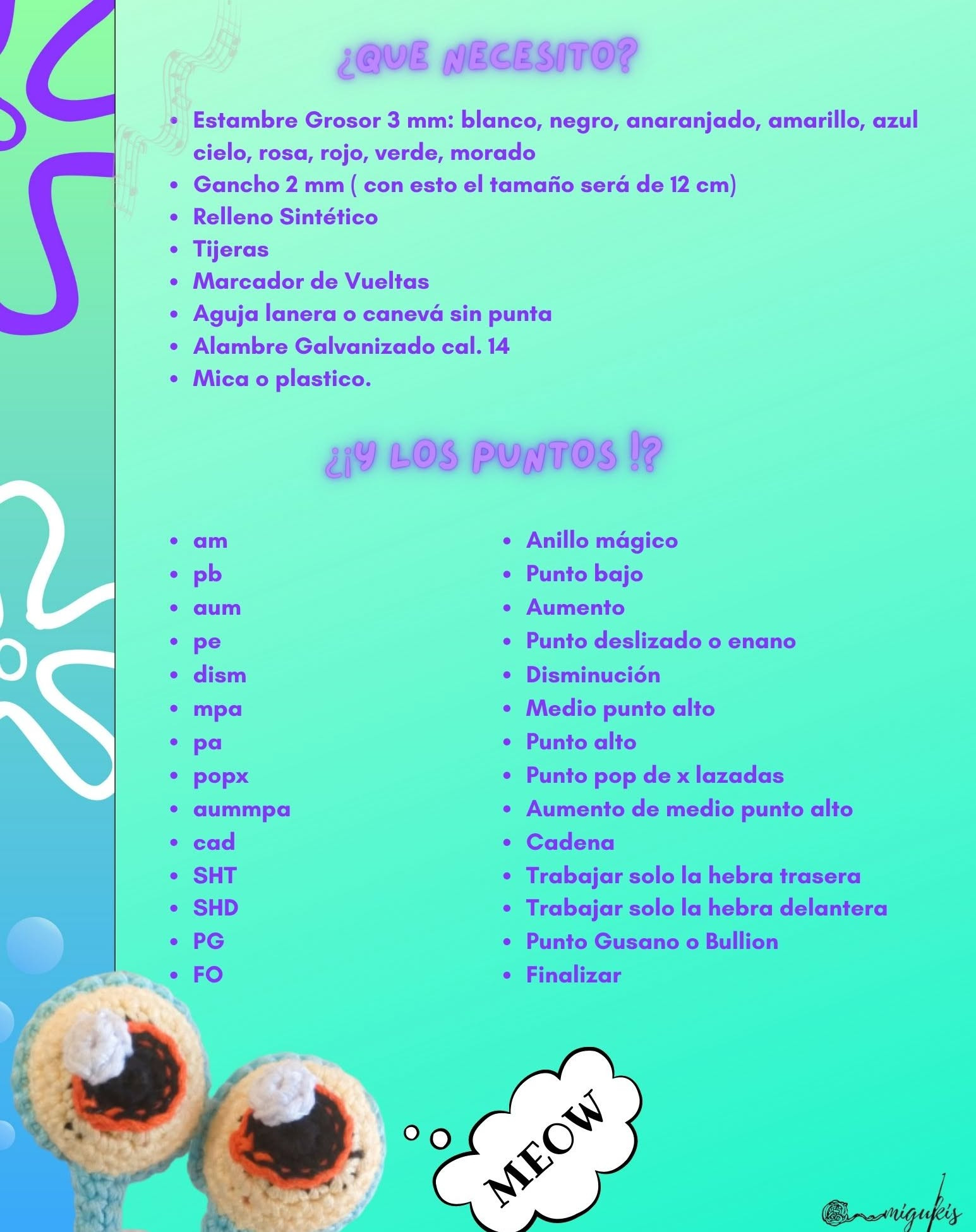 Gráfico de amigurumi Gary: Patrón de crochet gratis