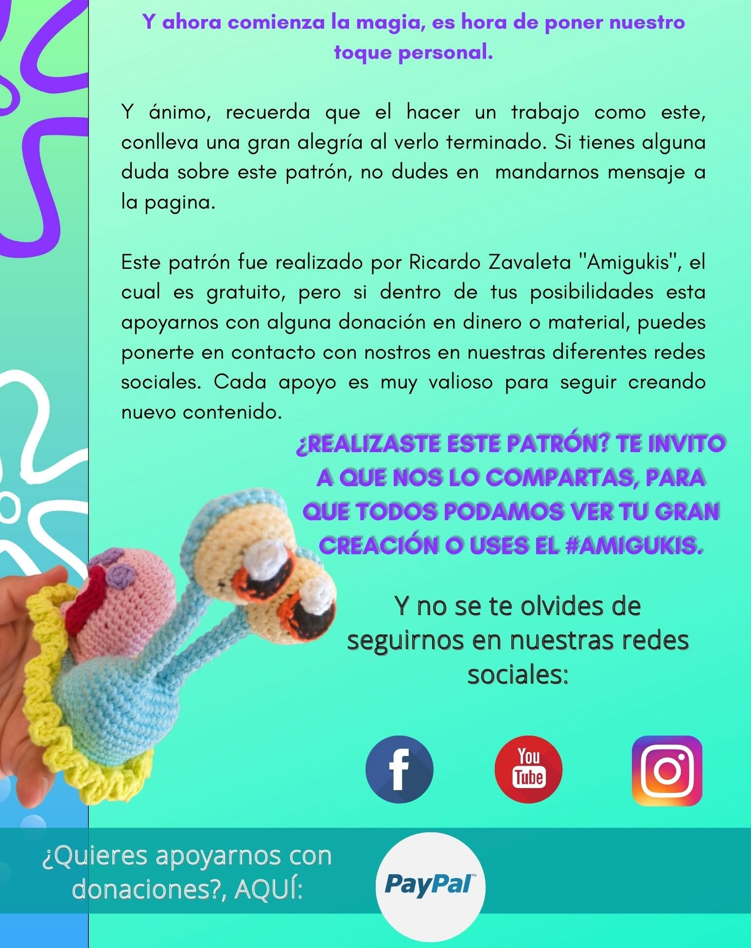 Gráfico de amigurumi Gary: Patrón de crochet gratis