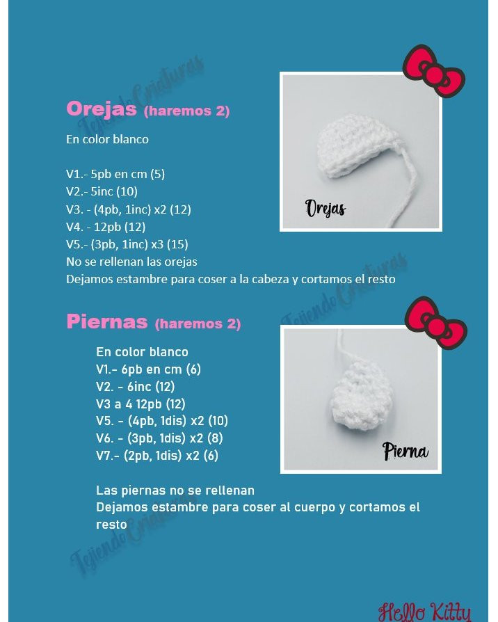 Gráfico de amigurumi Hello Kitty en vestido rosa.
