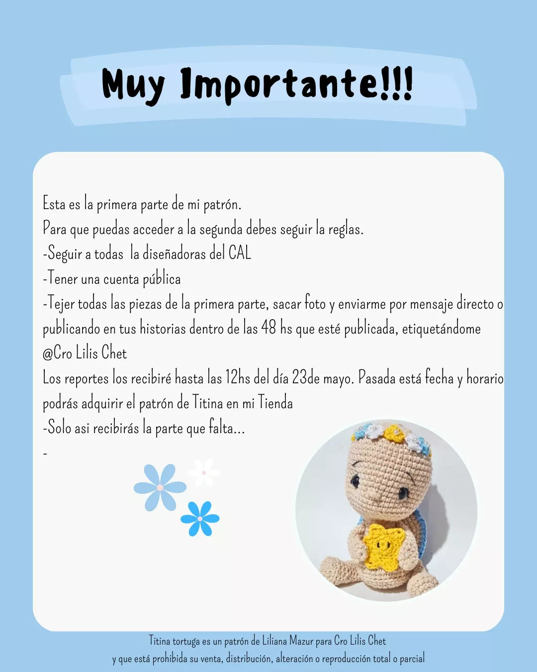 Gráfico de Amigurumi: La tierna Titina Tortuga