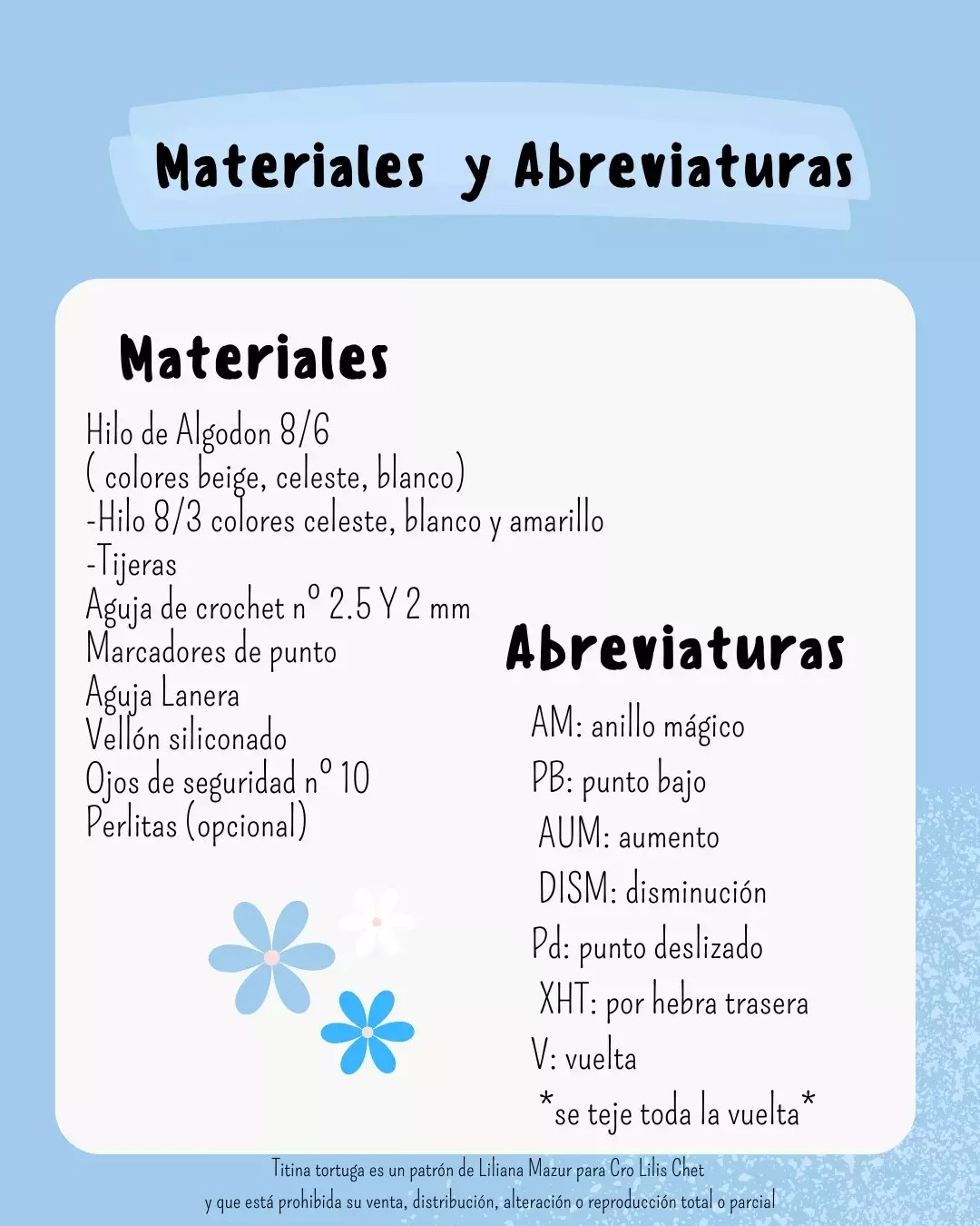 Gráfico de Amigurumi: La tierna Titina Tortuga