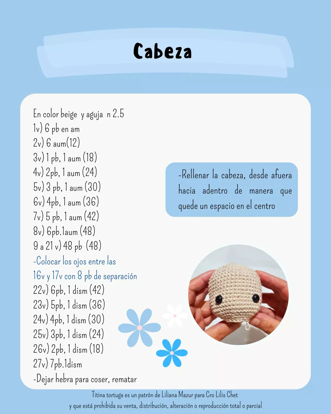Gráfico de Amigurumi: La tierna Titina Tortuga