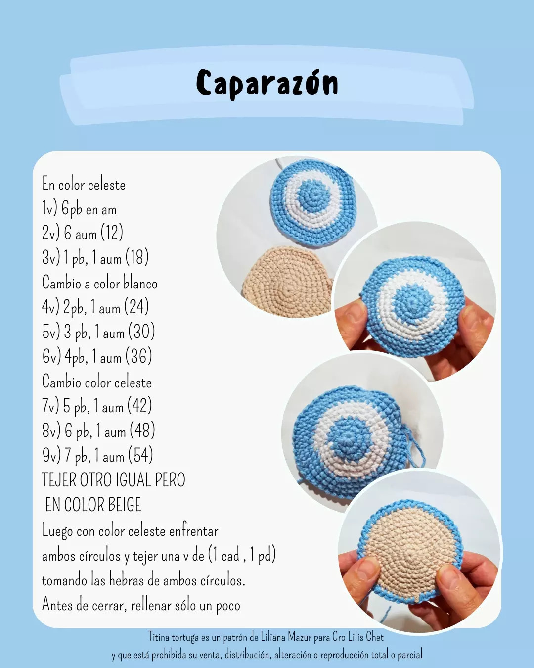 Gráfico de Amigurumi: La tierna Titina Tortuga
