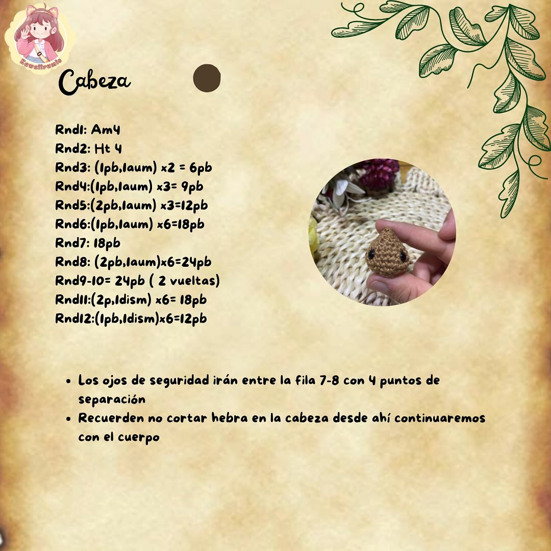 Gráfico de amigurumi: Mandragola