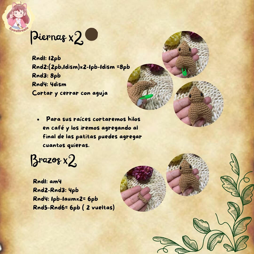 Gráfico de amigurumi: Mandragola